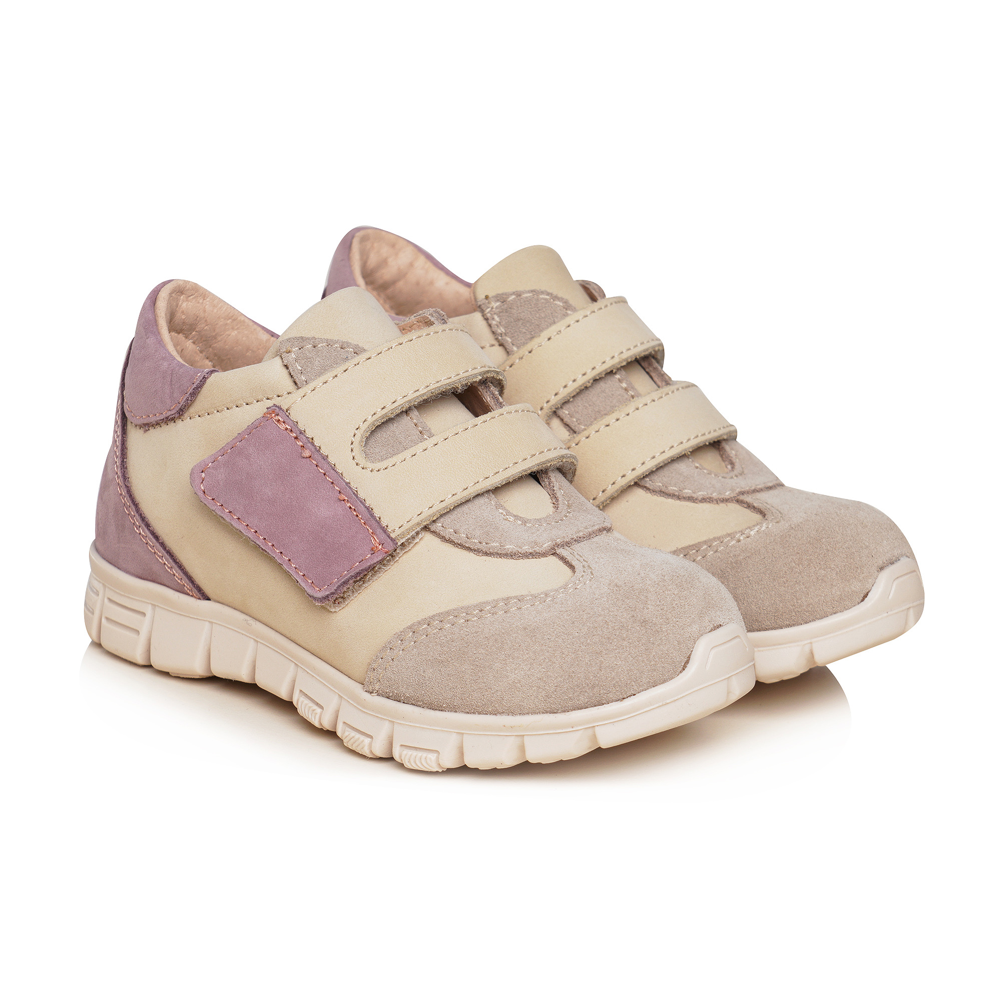 Adidași fete din piele cu talpă ultra flexibilă și talonet TOKYO lila1