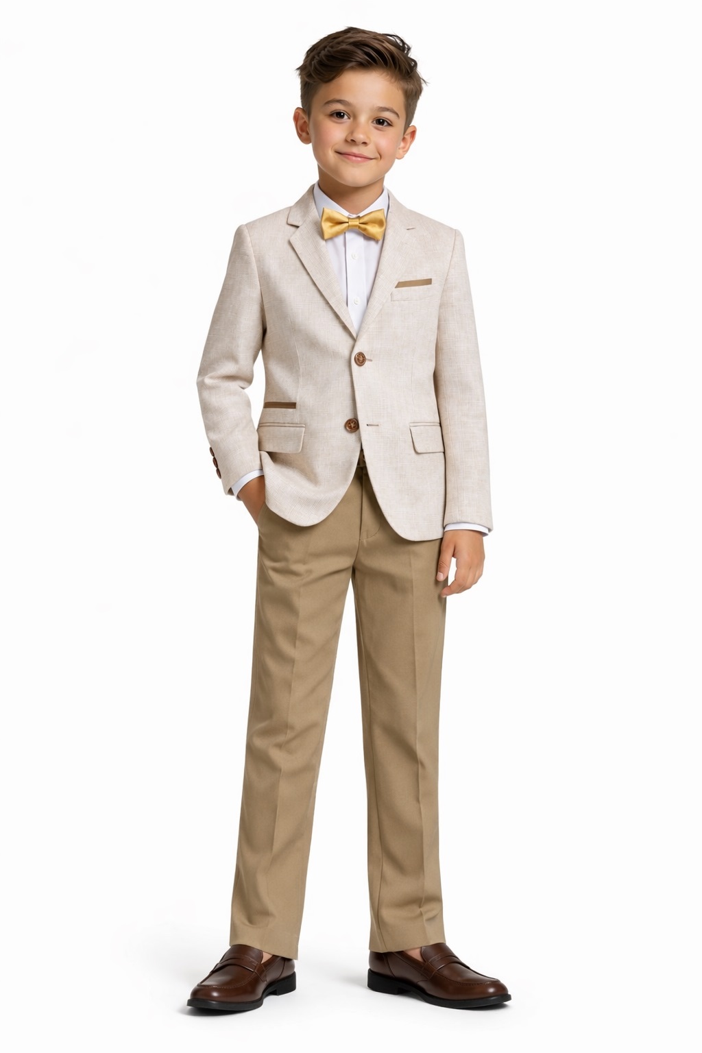 Costum elegant pentru copii 2-7 ani bej
