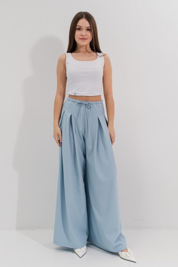 Pantaloni bleu evazati fete LAURA