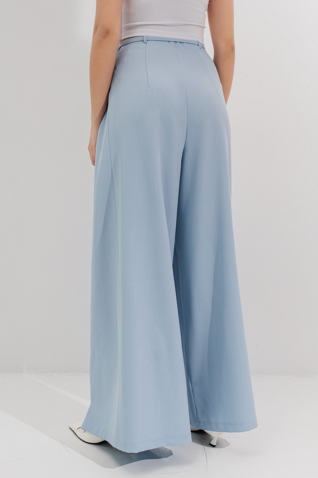 Pantaloni bleu fete largi evazati LESLIE6