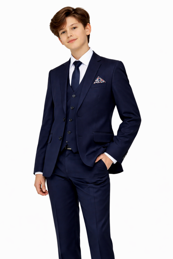 Costum elegant bleumarin băieți 12-16 ani