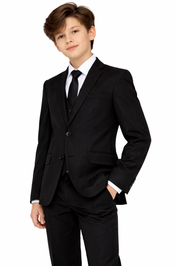 Costum elegant băieți negru 12-16 ani