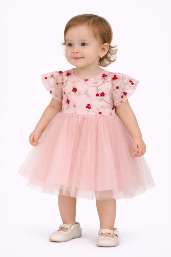 Rochie eleganta fete CHERRY roz prafuit