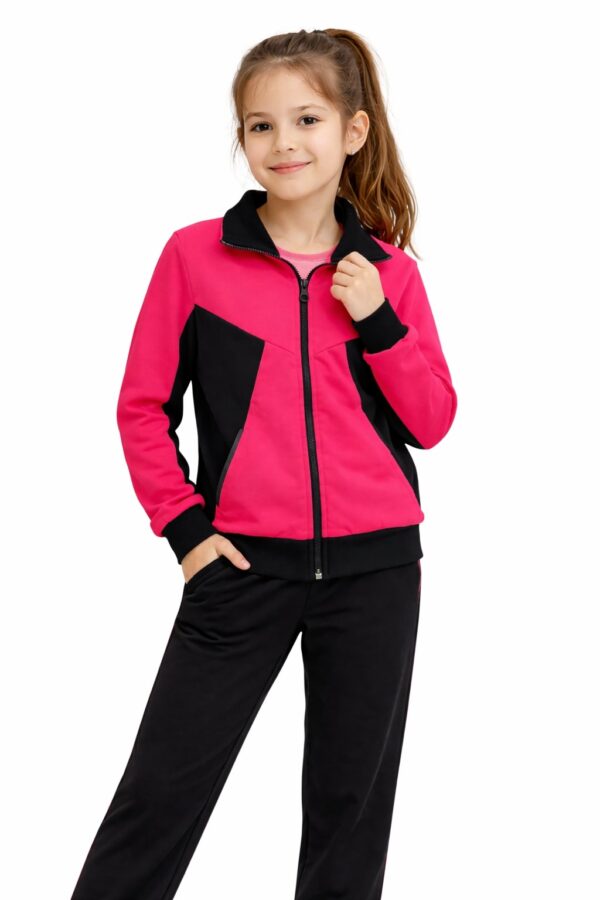 Trening fete din bumbac premium magenta