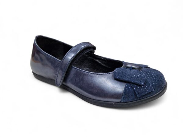 Balerini fete piele naturală LIANA Blu