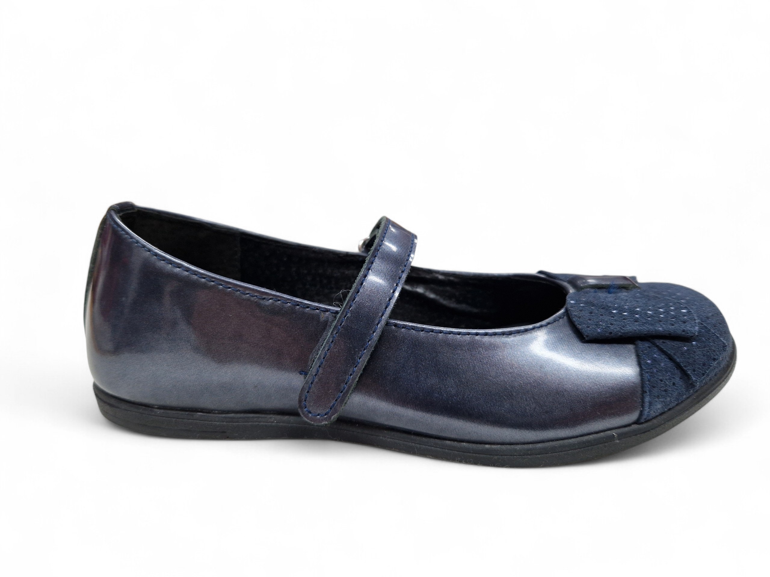 Balerini fete piele naturală LIANA Blu1