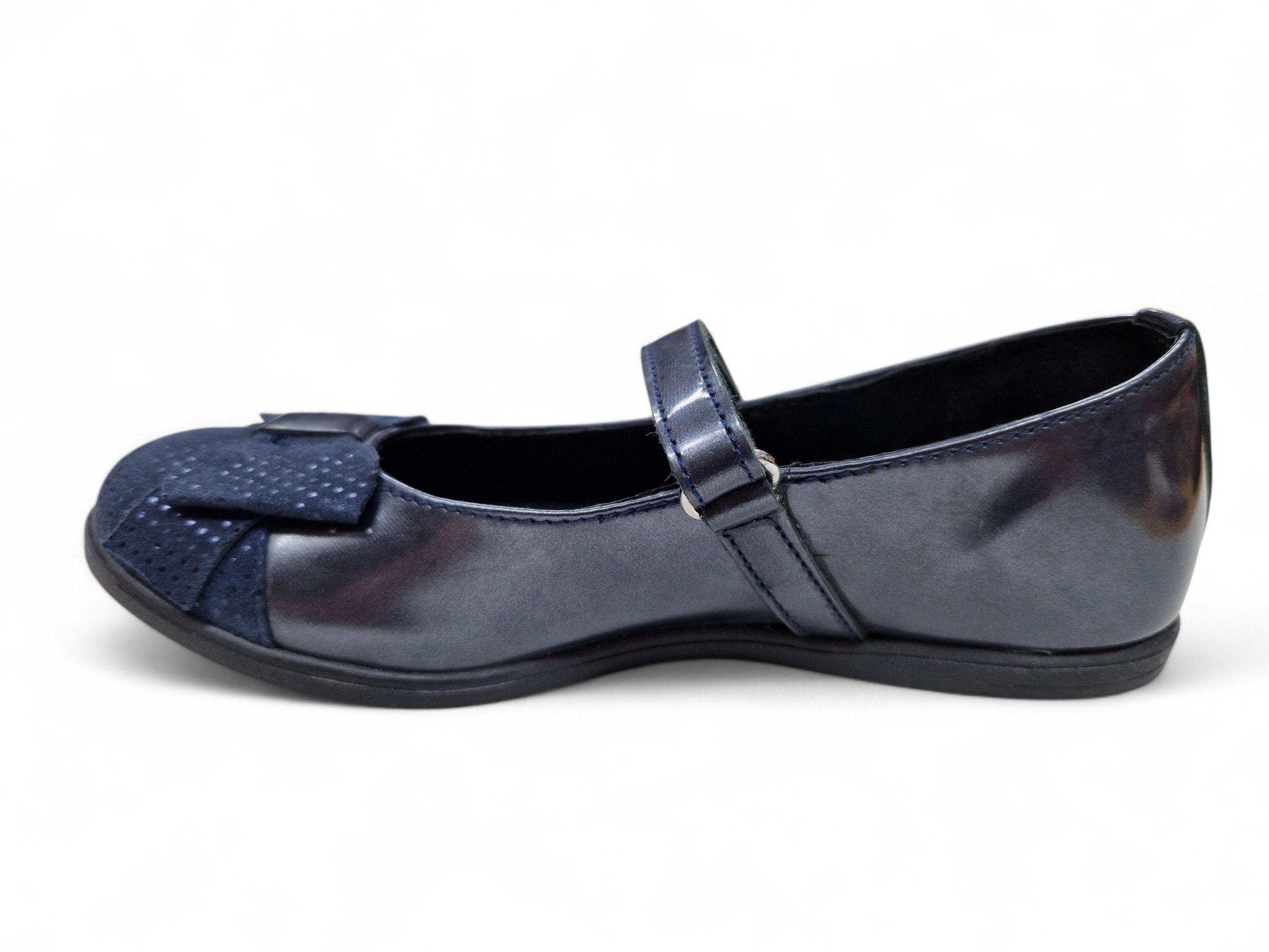 Balerini fete piele naturală LIANA Blu2
