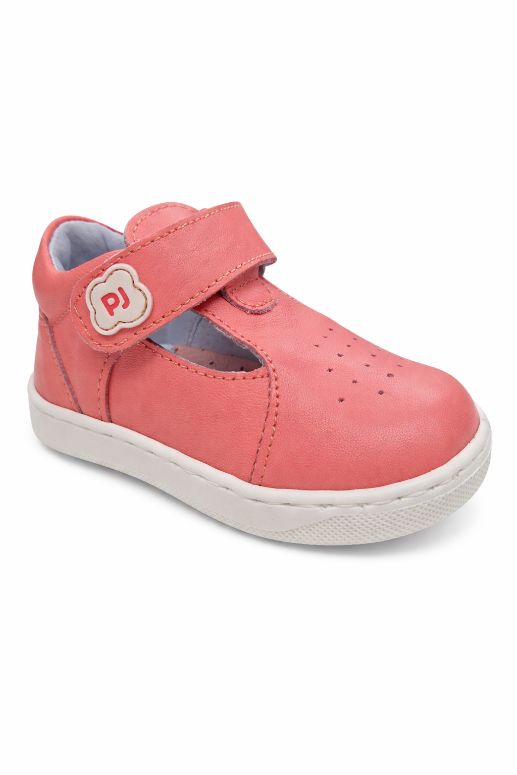 Pantofi fete piele naturală PABLO roz corai