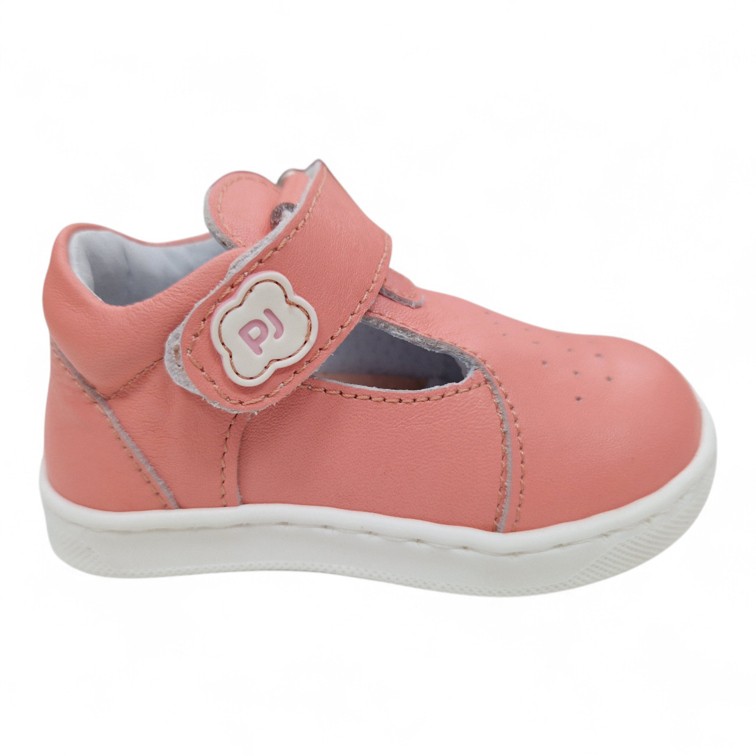 Pantofi fete piele naturală PABLO roz corai1