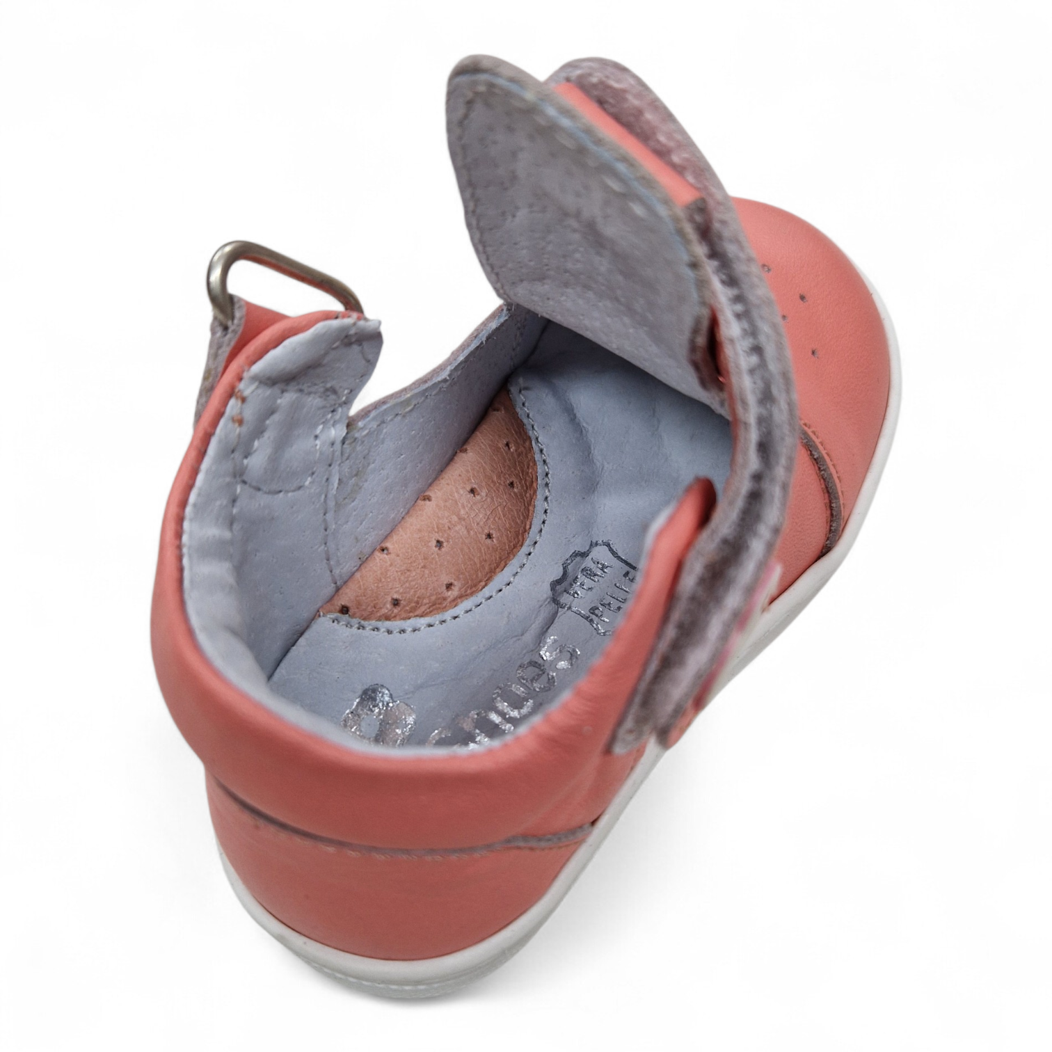 Pantofi fete piele naturală PABLO roz corai3