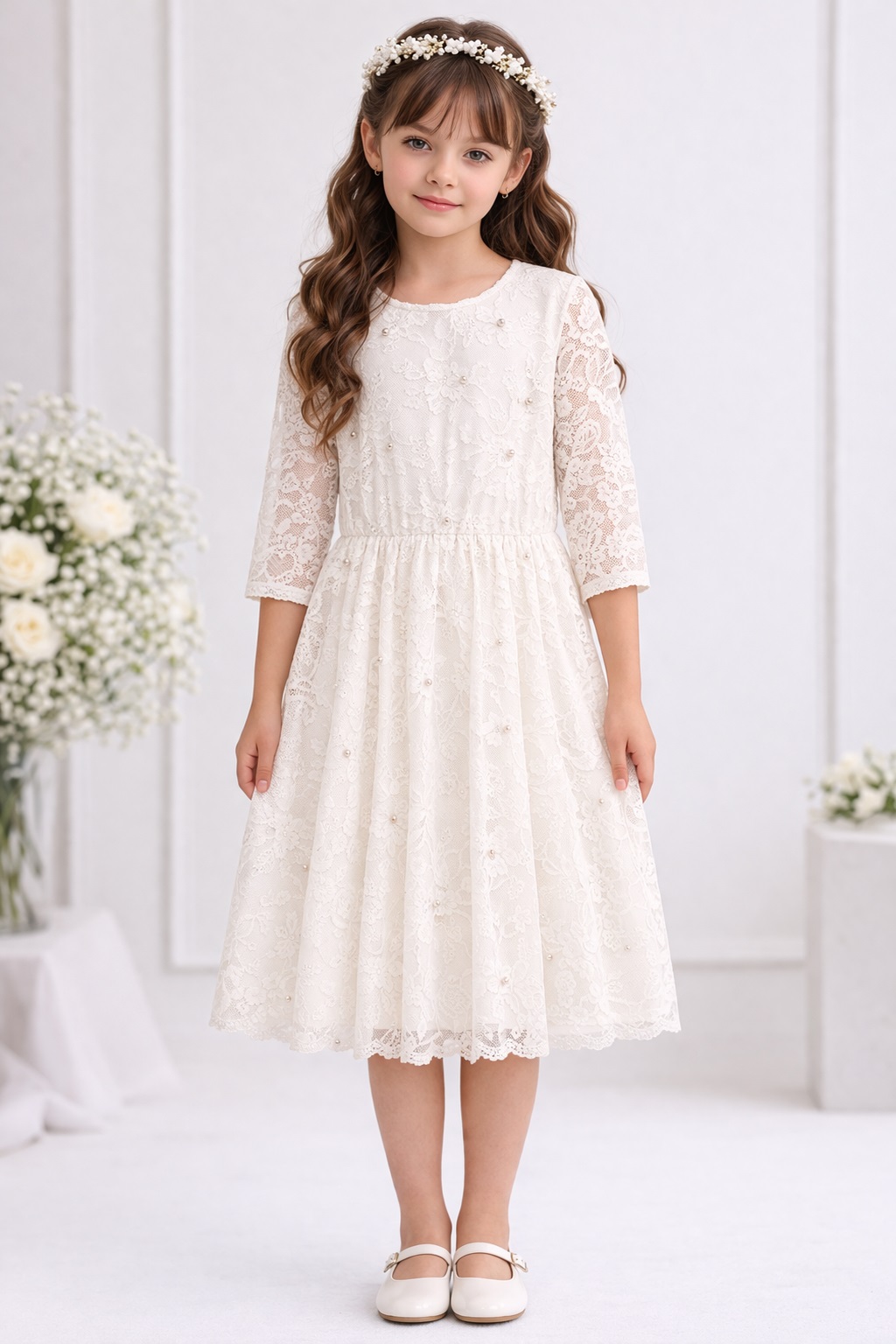 Rochie ivory fete elegantă ADINA