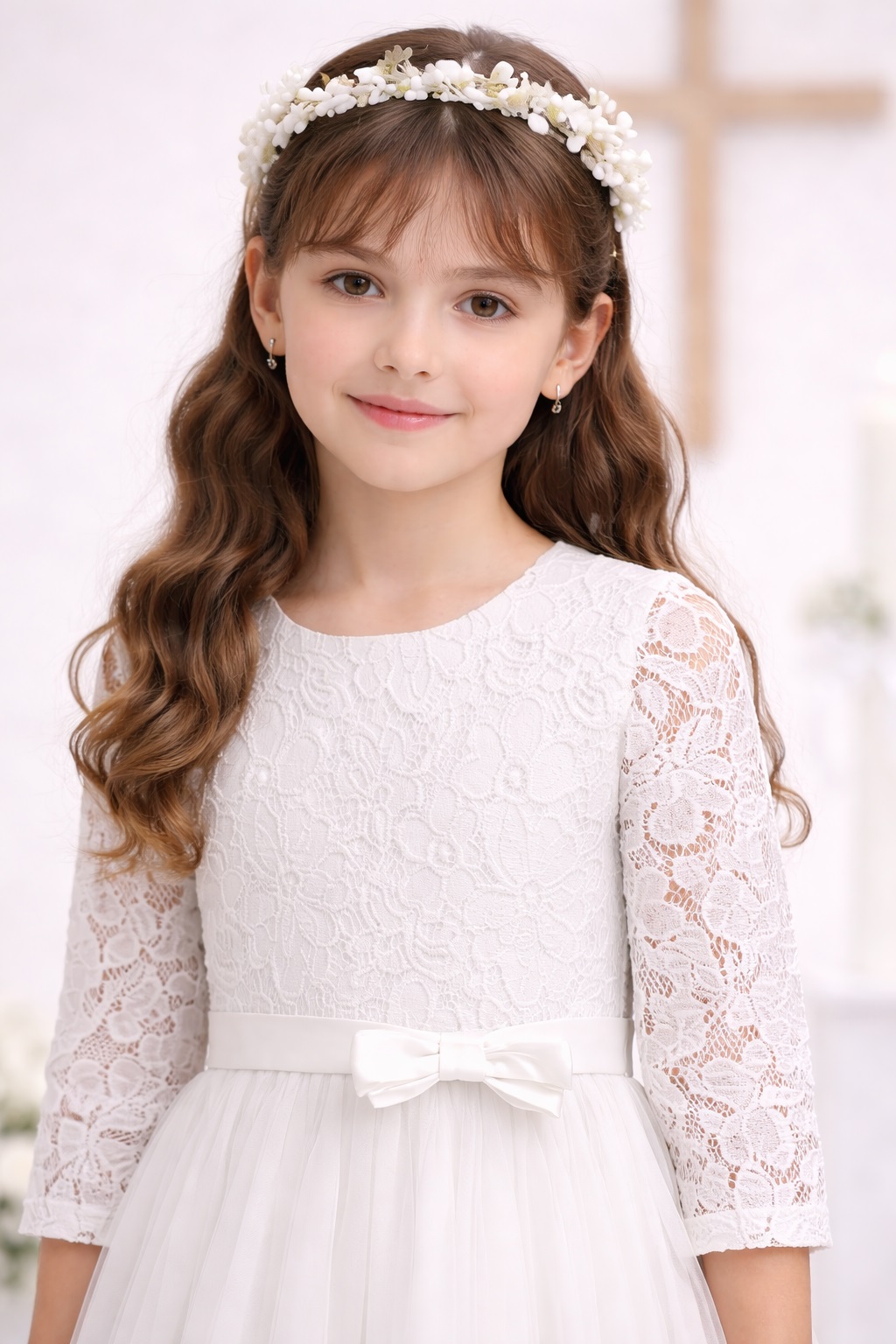 Rochiță albă prima împărtășanie DELIANA2