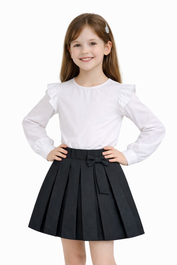 Bluza alba eleganta fete Mana 5-12 ani