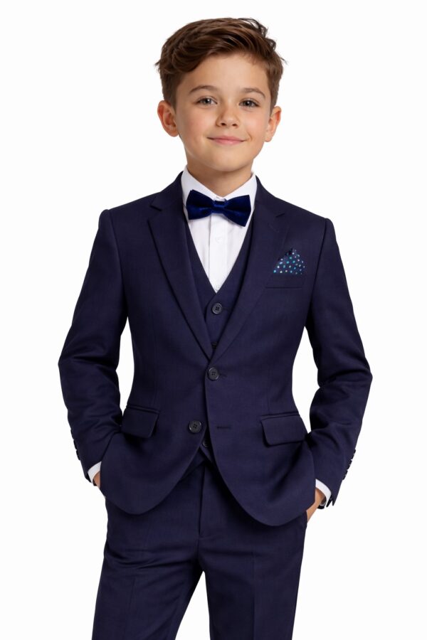 Costum elegant baieti 2-7 ani bleumarin