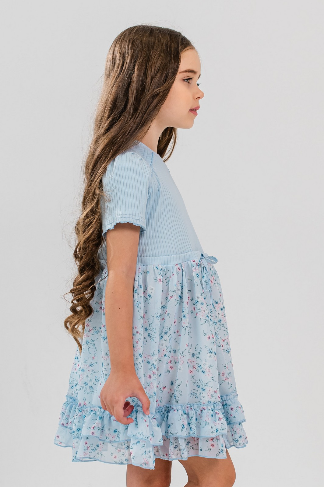 rochita cu tulle fete Sabina blue (7)