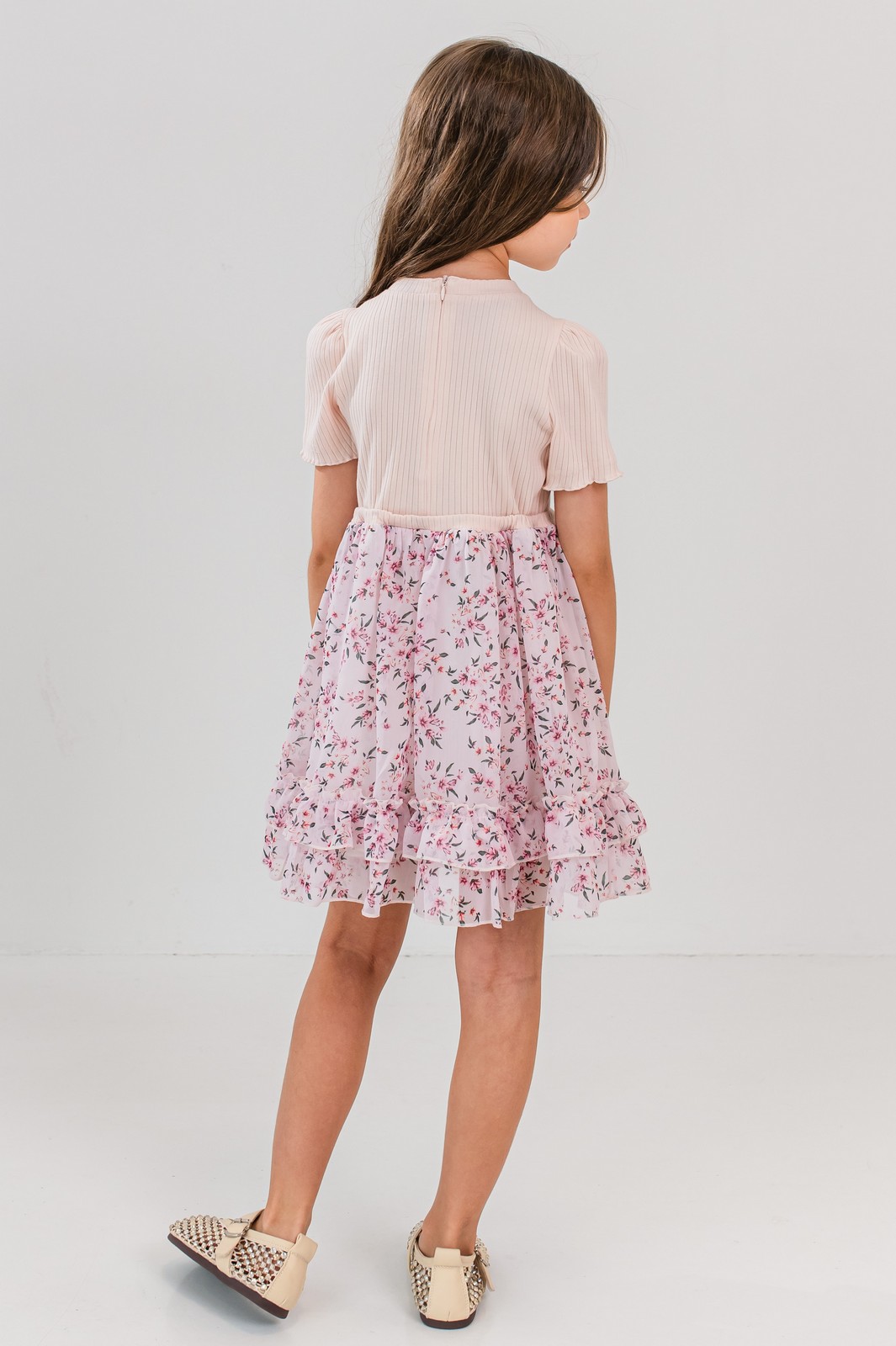 rochita tulle fete Sabina roz (1)
