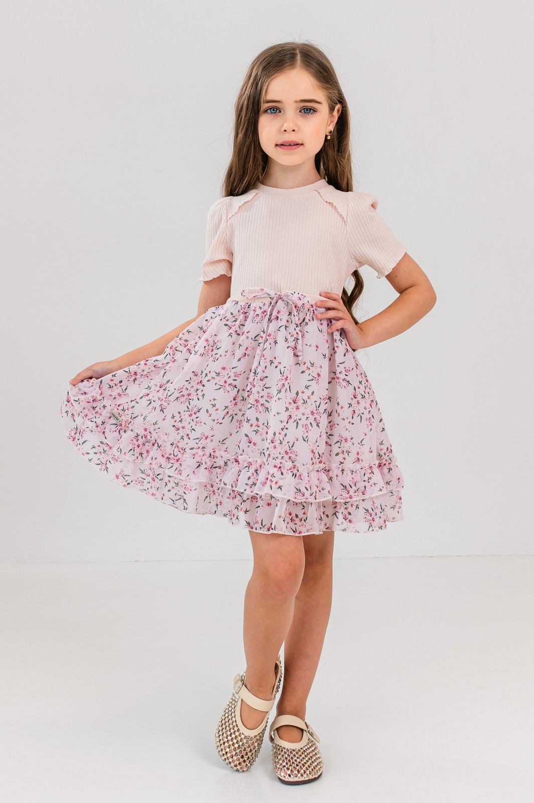 rochita tulle fete Sabina roz (2)
