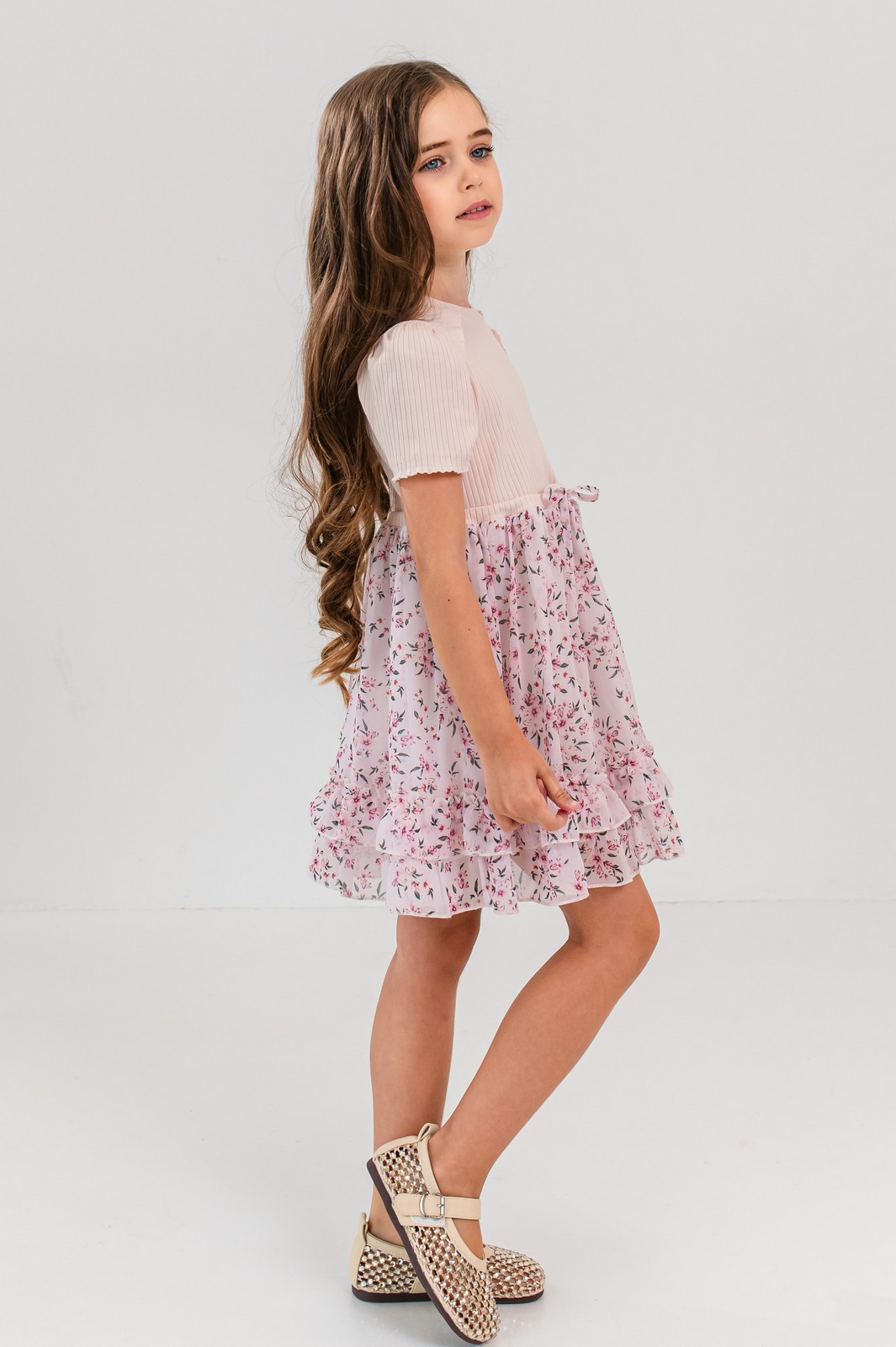 rochita tulle fete Sabina roz (6)