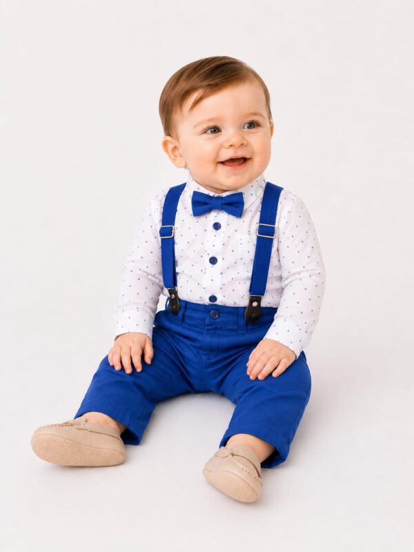 Costum botez baieti MARIO albastru royal
