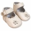Pantofi botez fete piele naturala crem