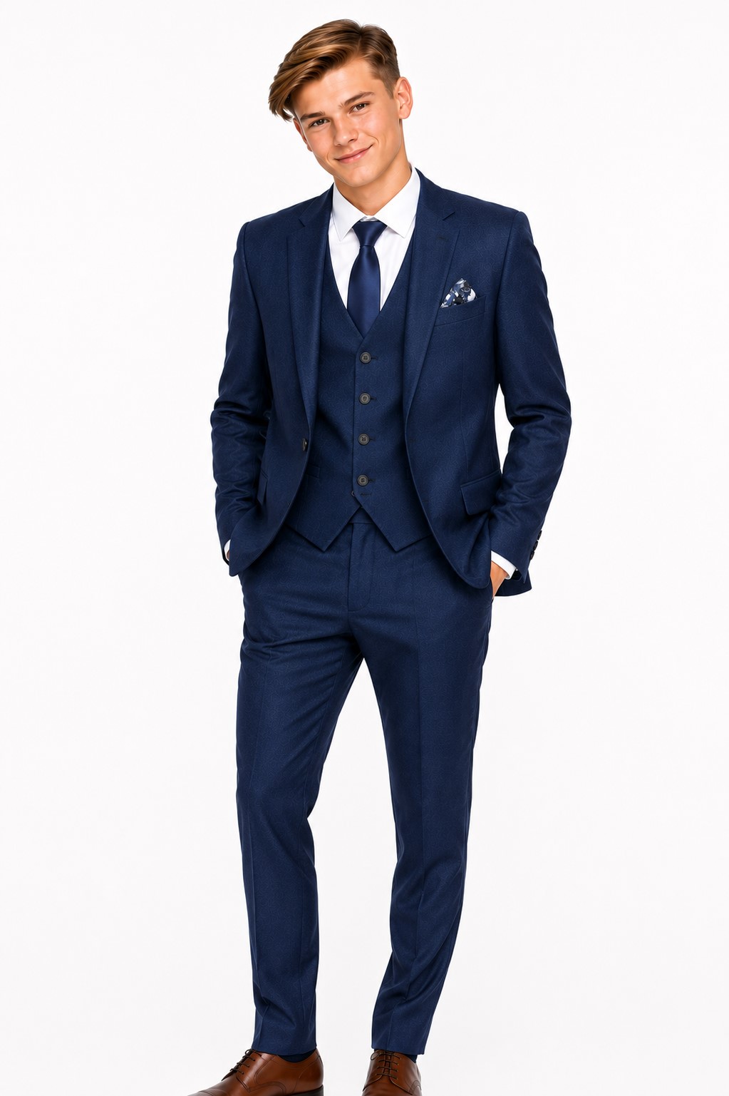 costum baieti elegant bleumarin MARCUS1