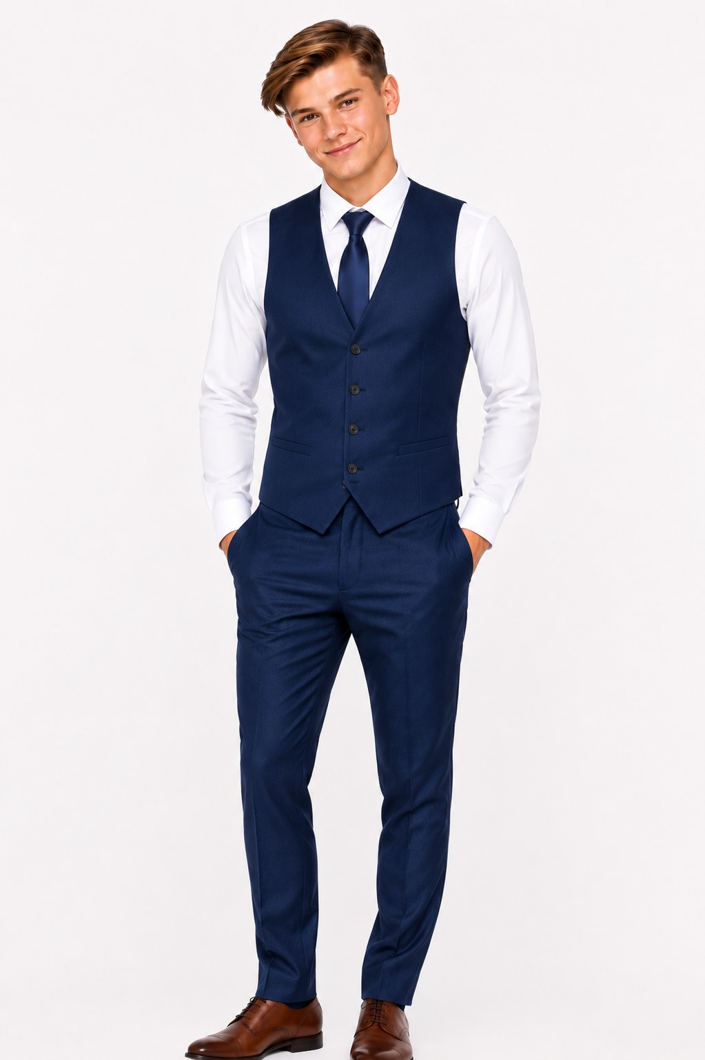 costum baieti elegant bleumarin MARCUS5
