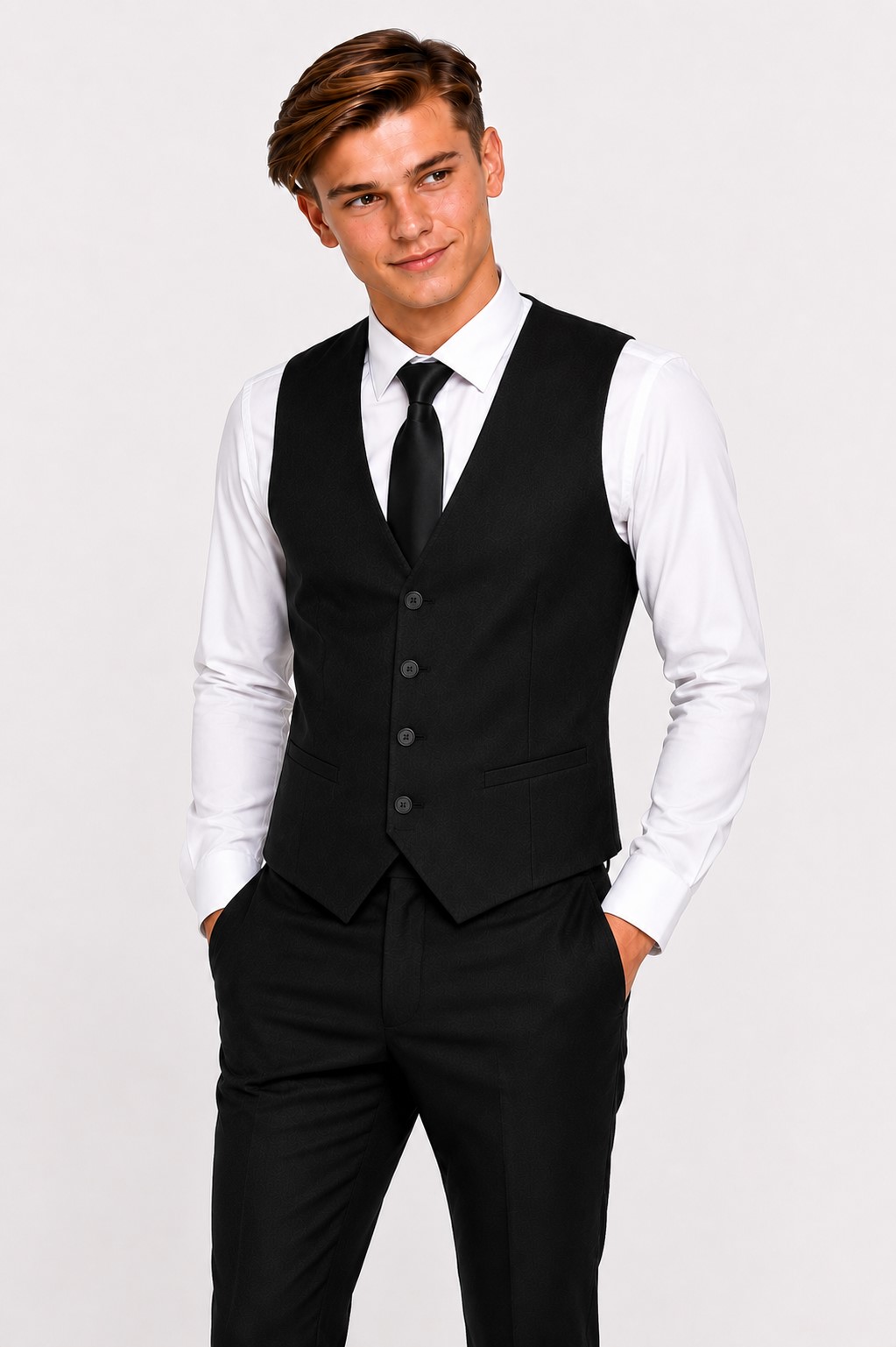 costum baieti elegant negru MARCUS2