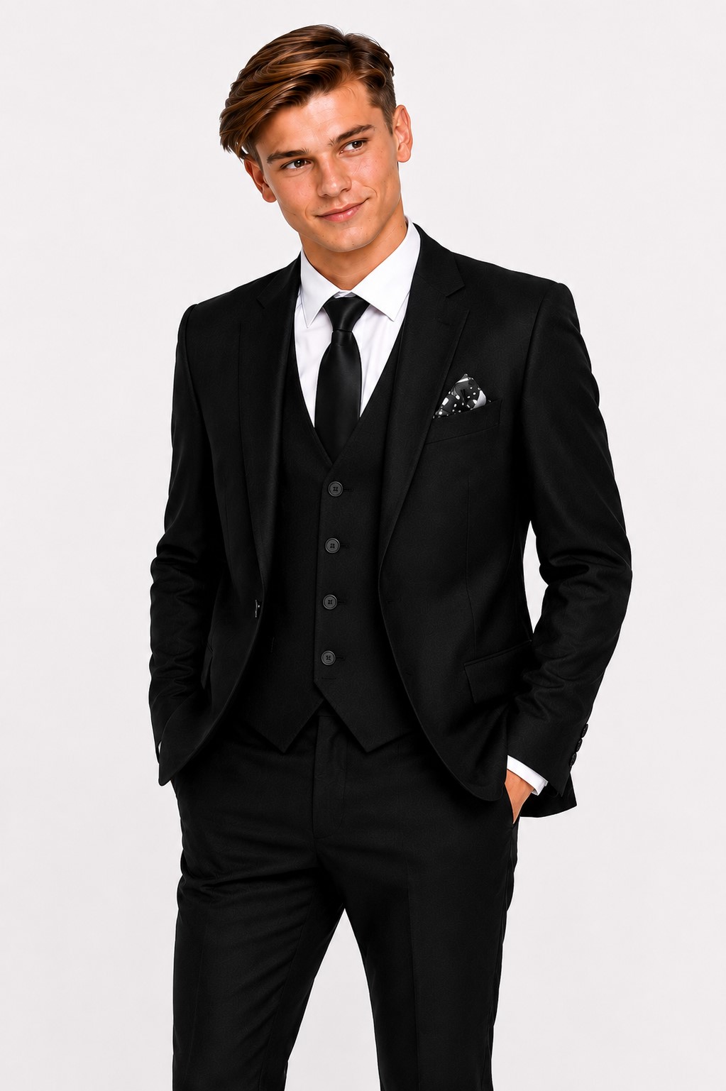 costum baieti elegant negru MARCUS6