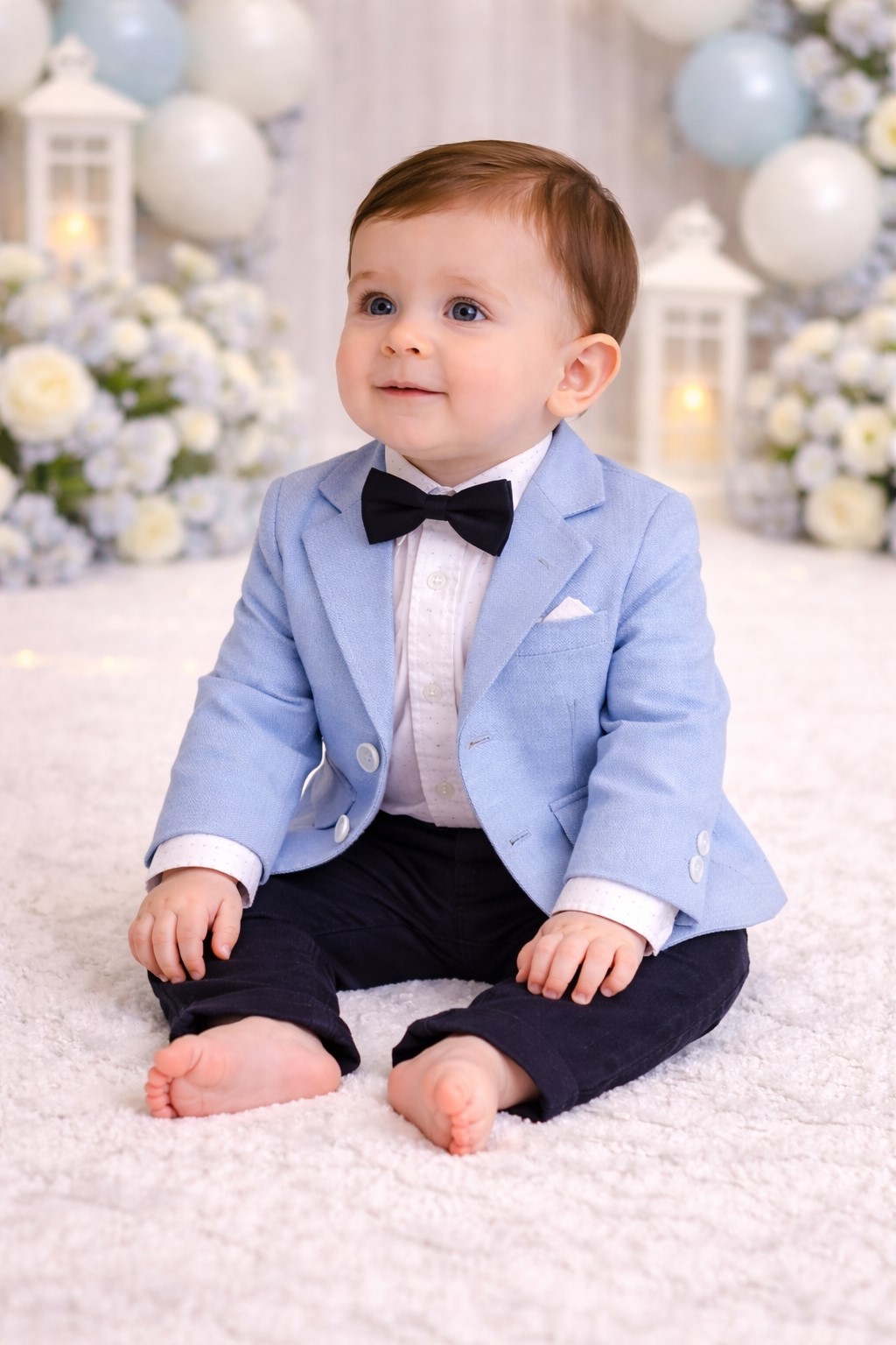 costum botez baieti CAROL albastru cald2