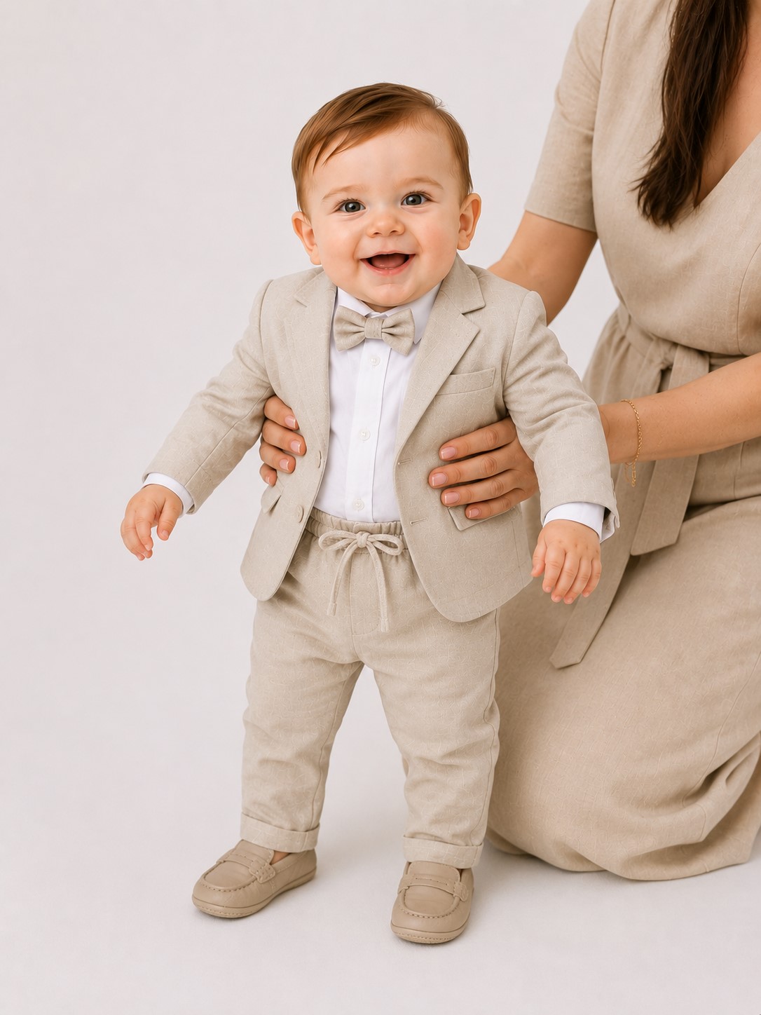 costum botez baieti CAROL bej3