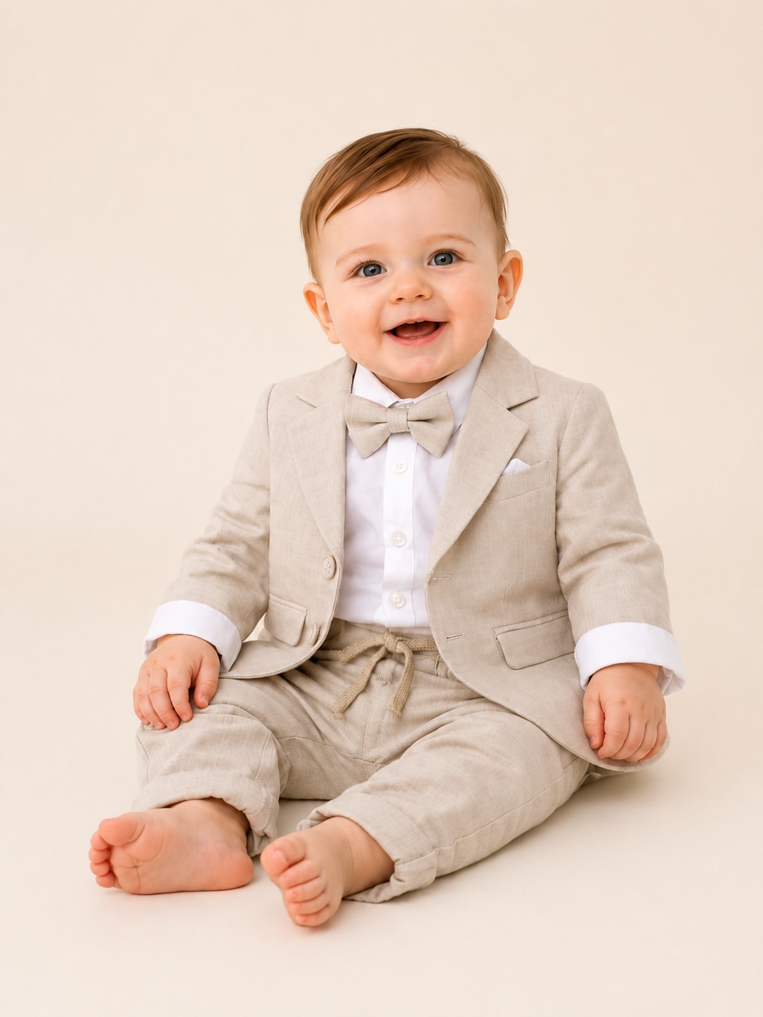 costum botez baieti CAROL bej5