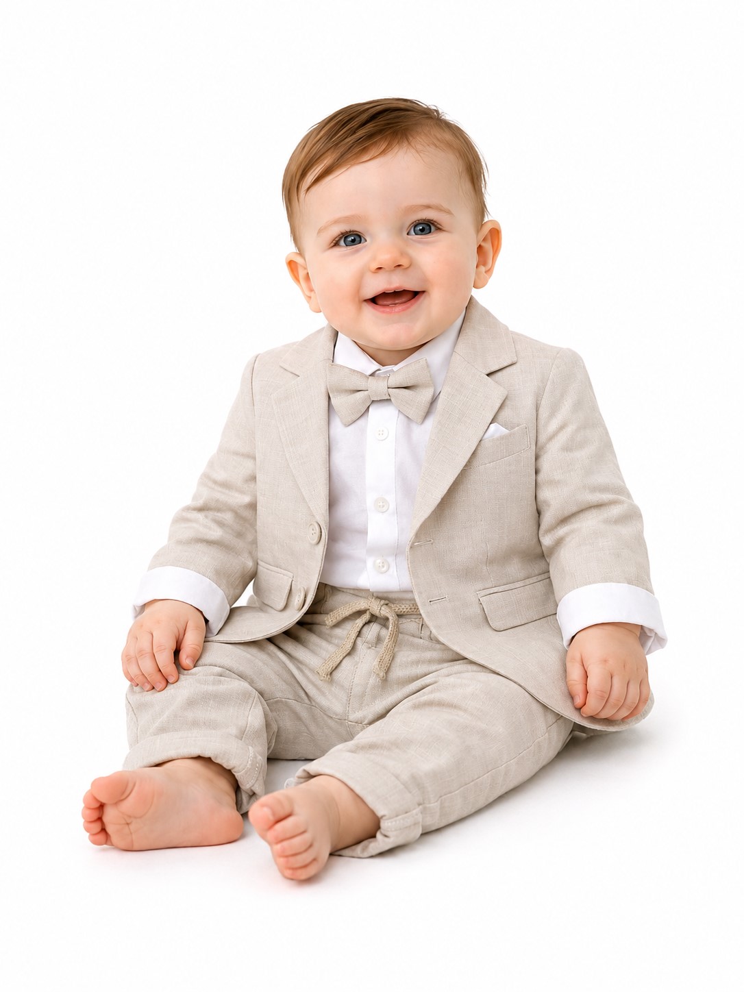 costum botez baieti CAROL bej5