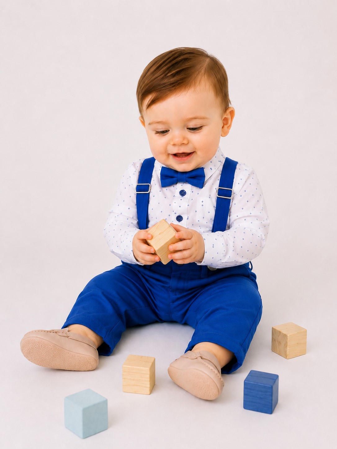 costum botez baieti MARIO albastru royal3