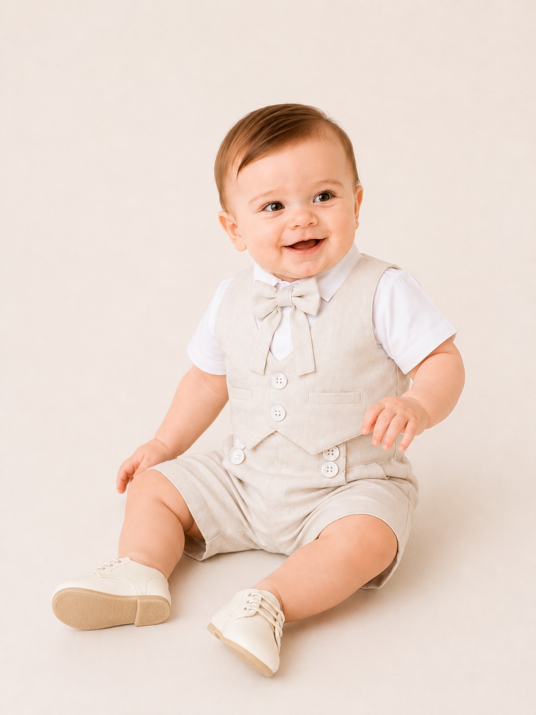 costum botez baieti SUMMER bej5