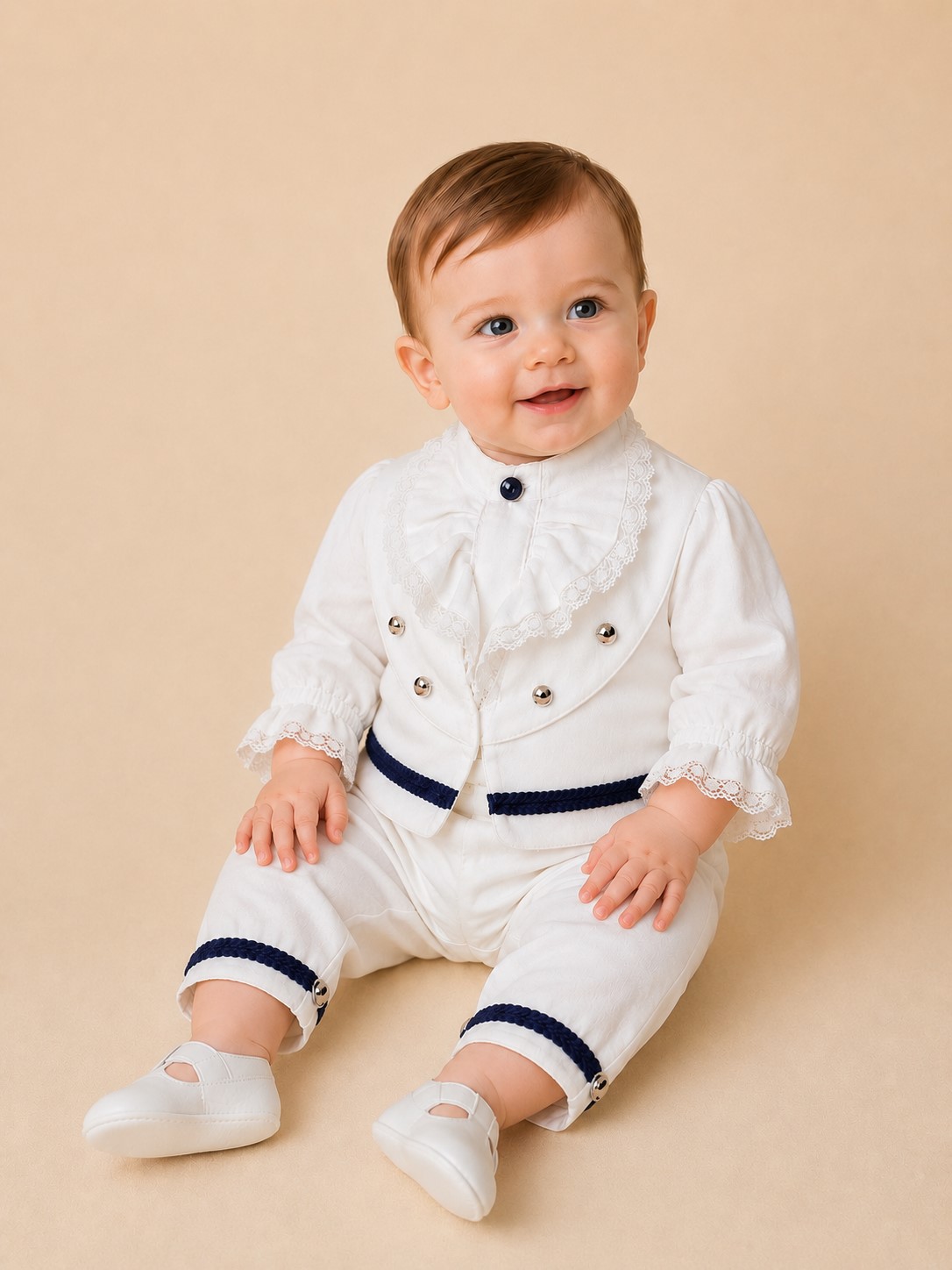 costum botez baieti micul marchiz ivory