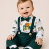 Costum botez baieti SAFARI verde