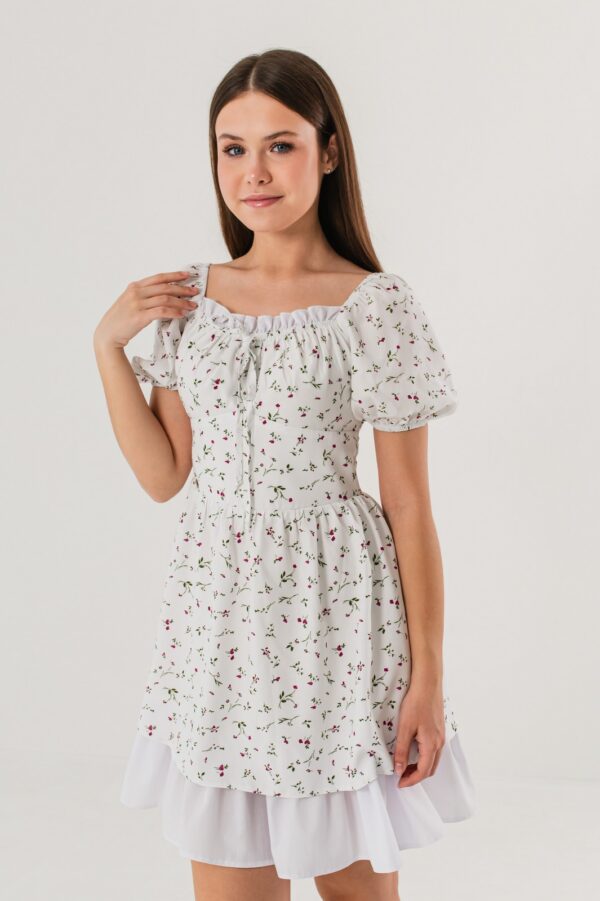 Rochie vara fete 11-14 ani Lina alba