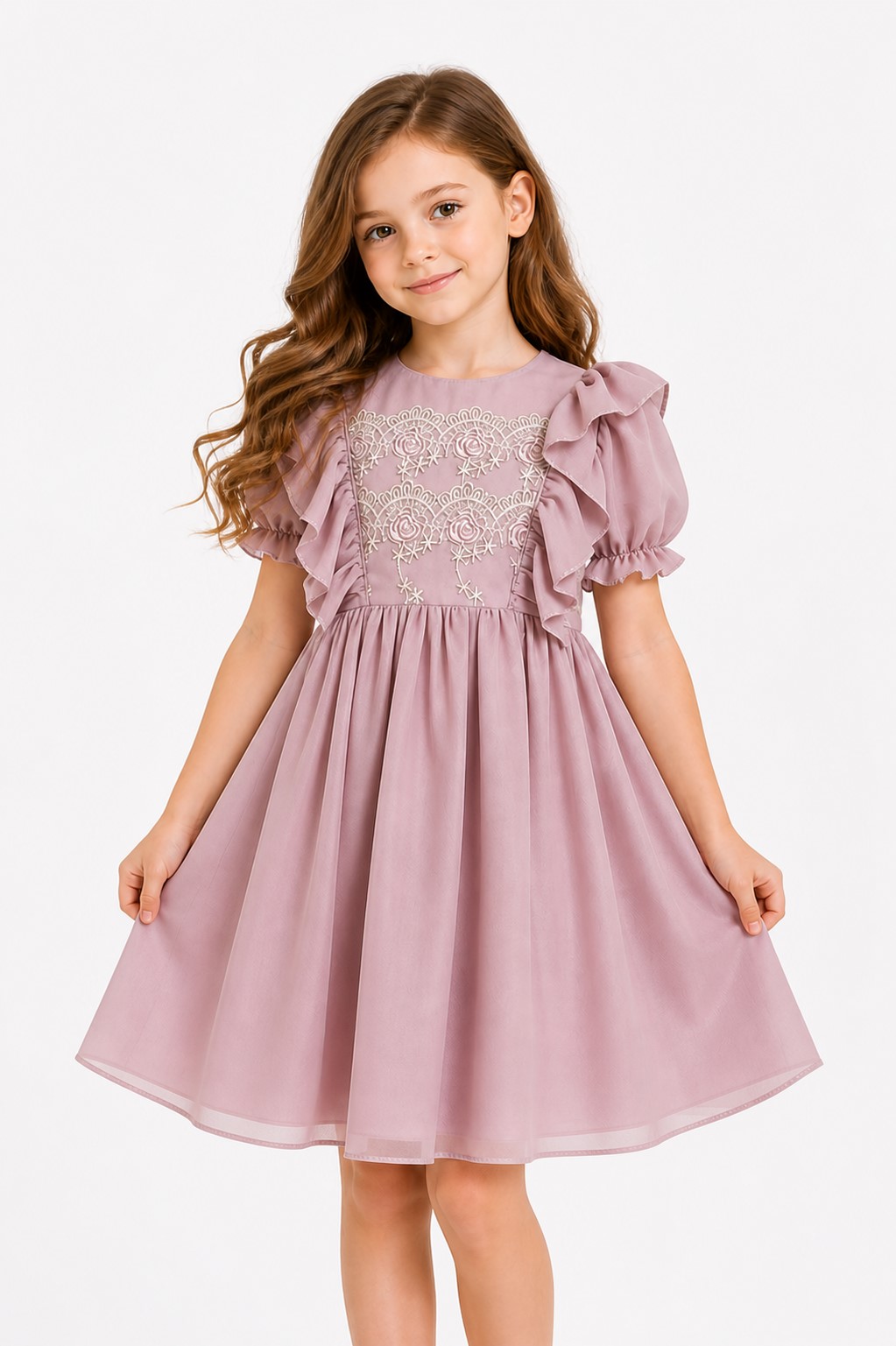 rochie fete Izabela roz2