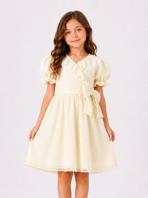 Rochie eleganta fete CREAM