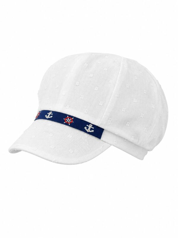 Sapca alba bumbac baieti Sailor