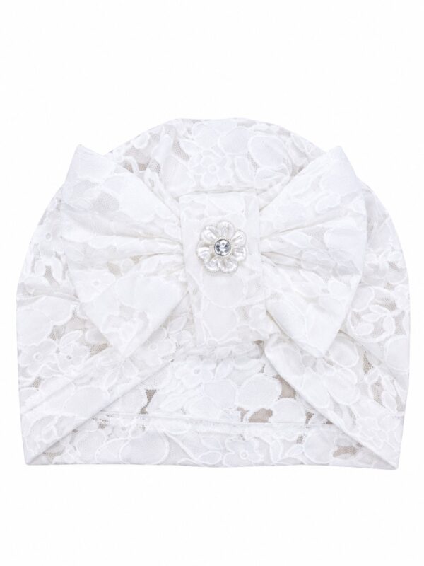 Turban botez fete crem