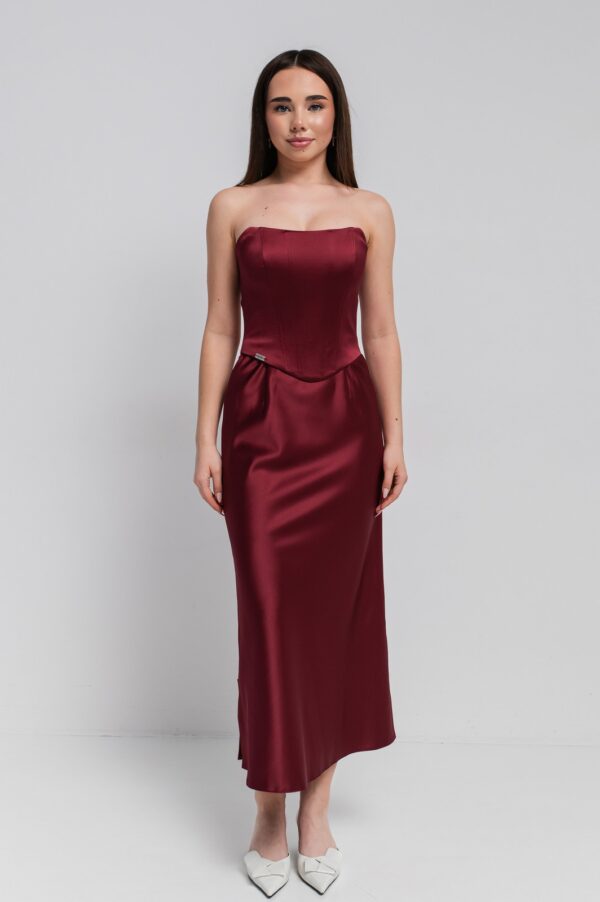 Corset cu fusta BRIANNA burgundy
