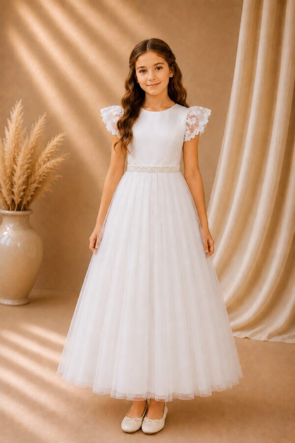 Rochie alba fete mireasa mica Adelina