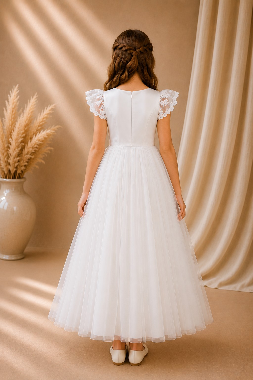 rochie alba eleganta mireasa mica61