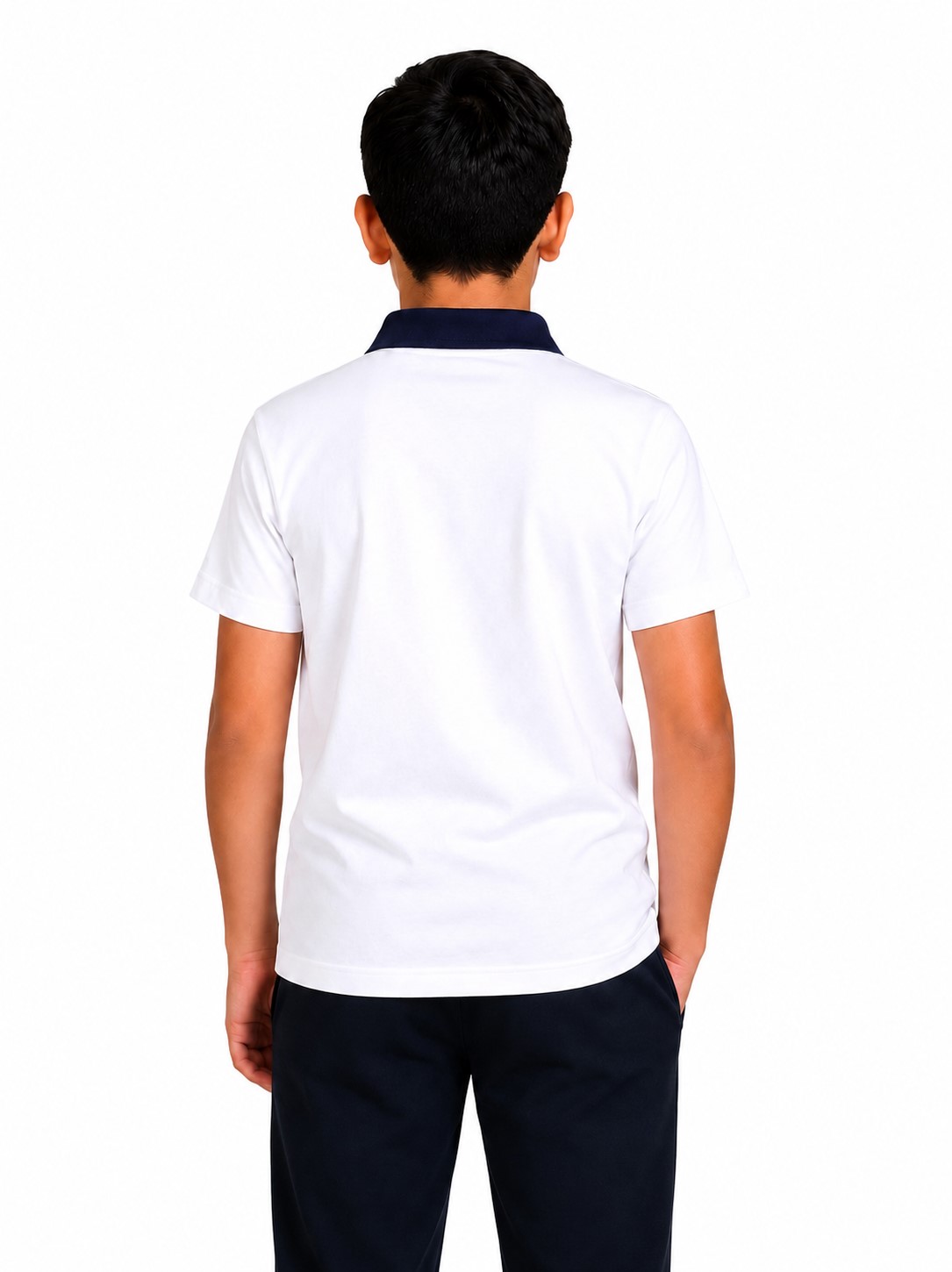 tricou polo baieti Roma alb brin1