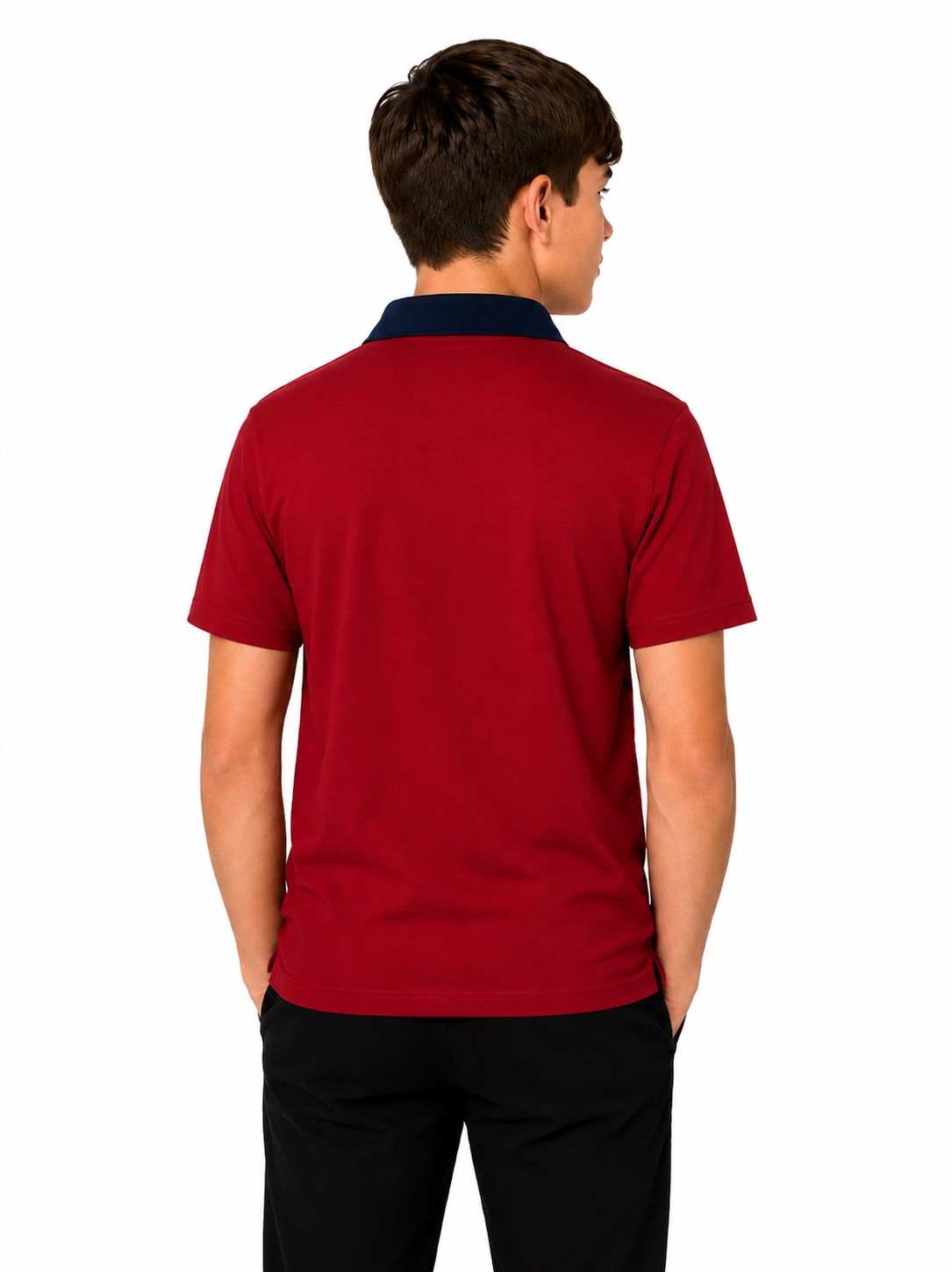 tricou polo scoala Roma rosu1