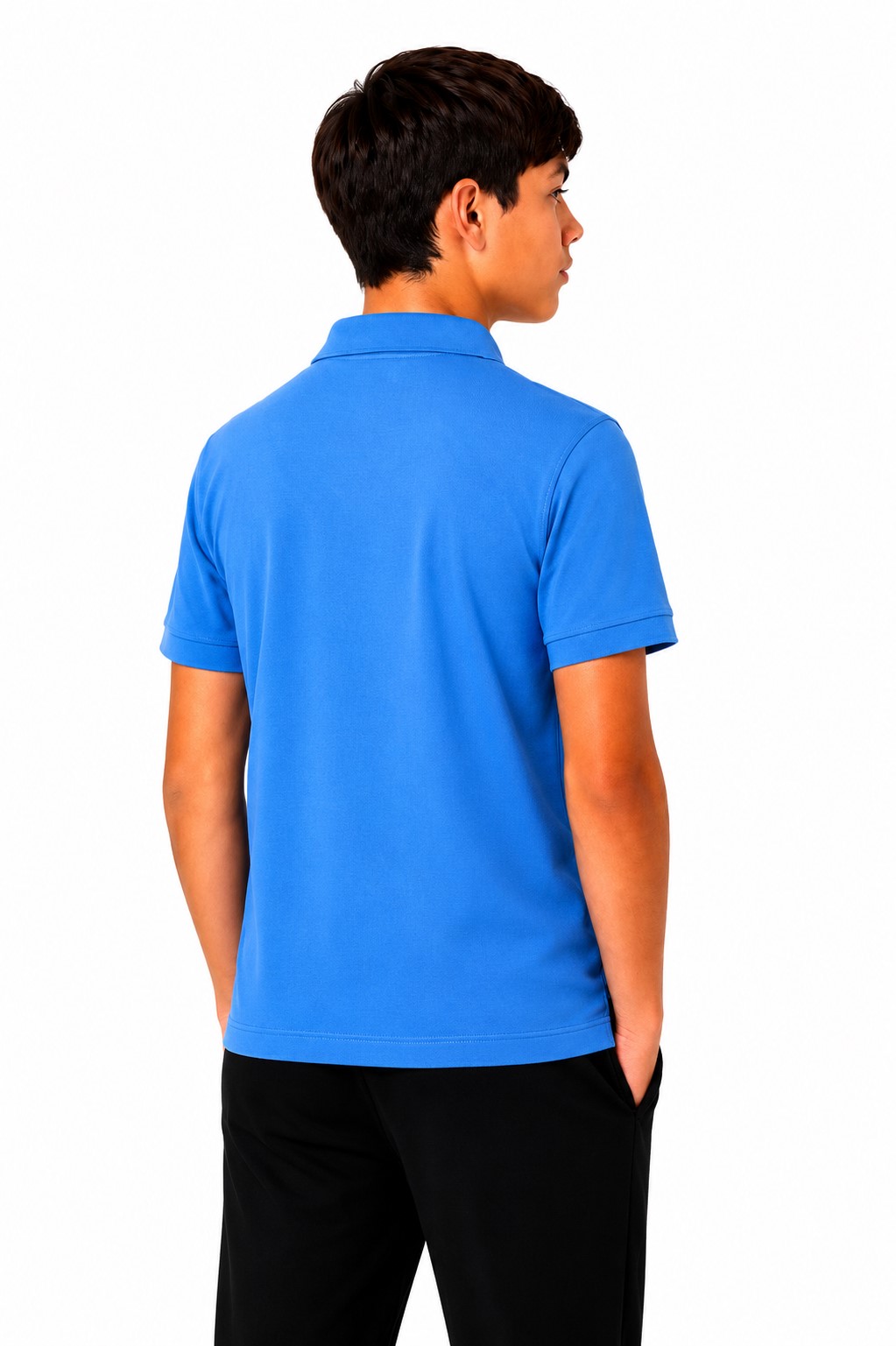 tricou polo scoala gabriel bleu uni2