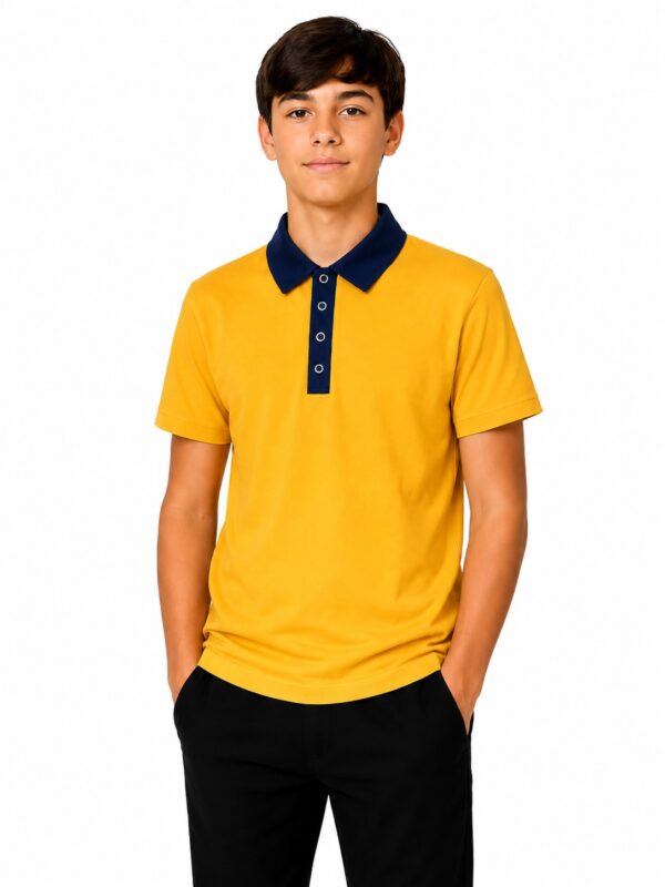 Tricou polo scoala baieti ROMA galben