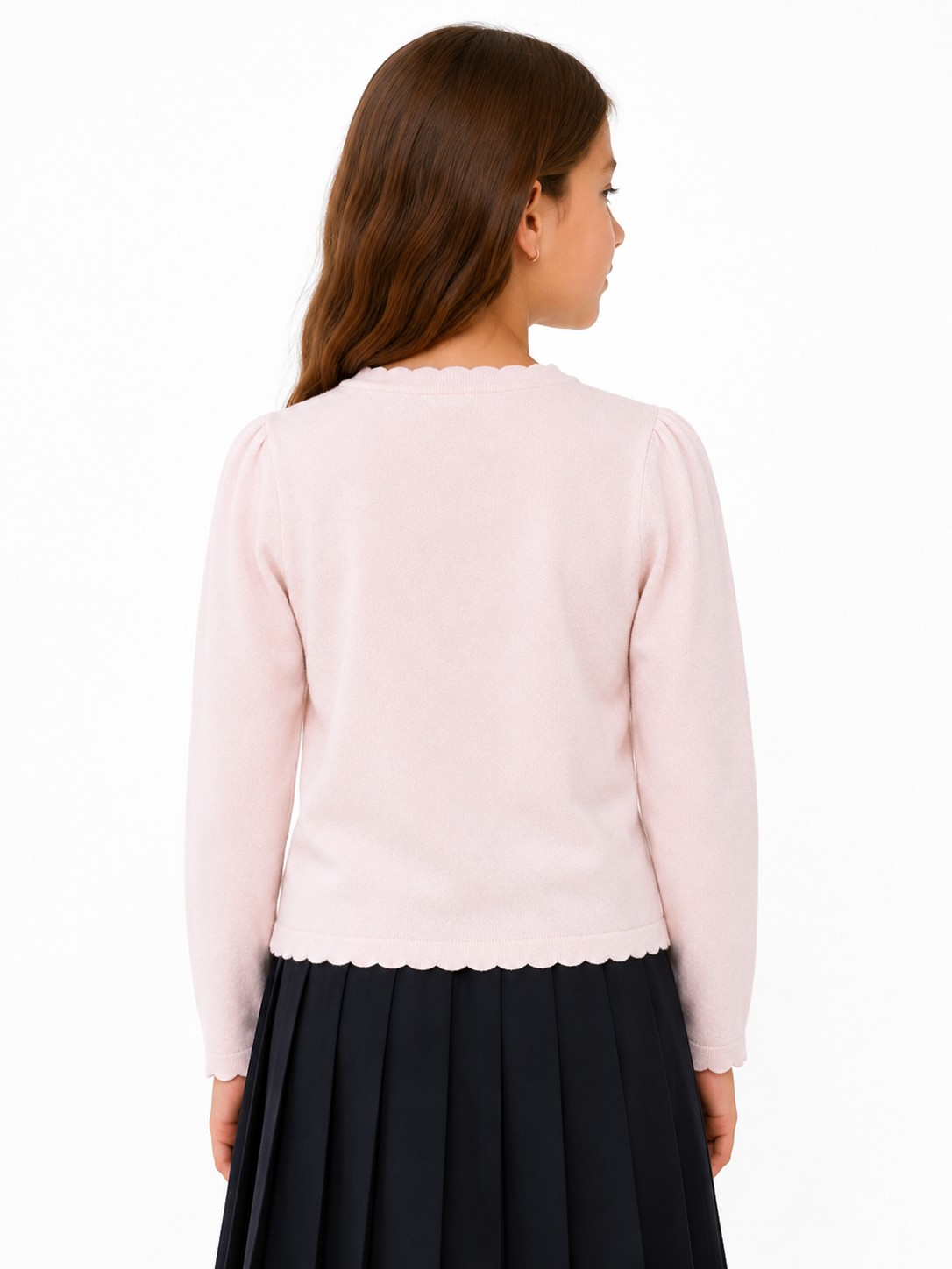 Cardigan crosetat pentru copii STEFANA roz 1-4ani 2