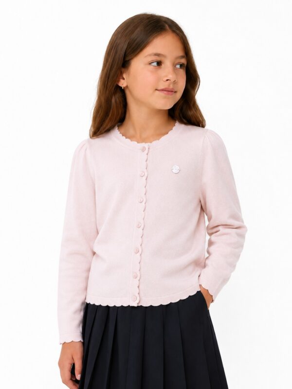 Cardigan crosetat pentru copii STEFANA roz 1-4ani
